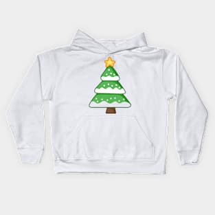 Christmas Tree With Snow Kids Hoodie